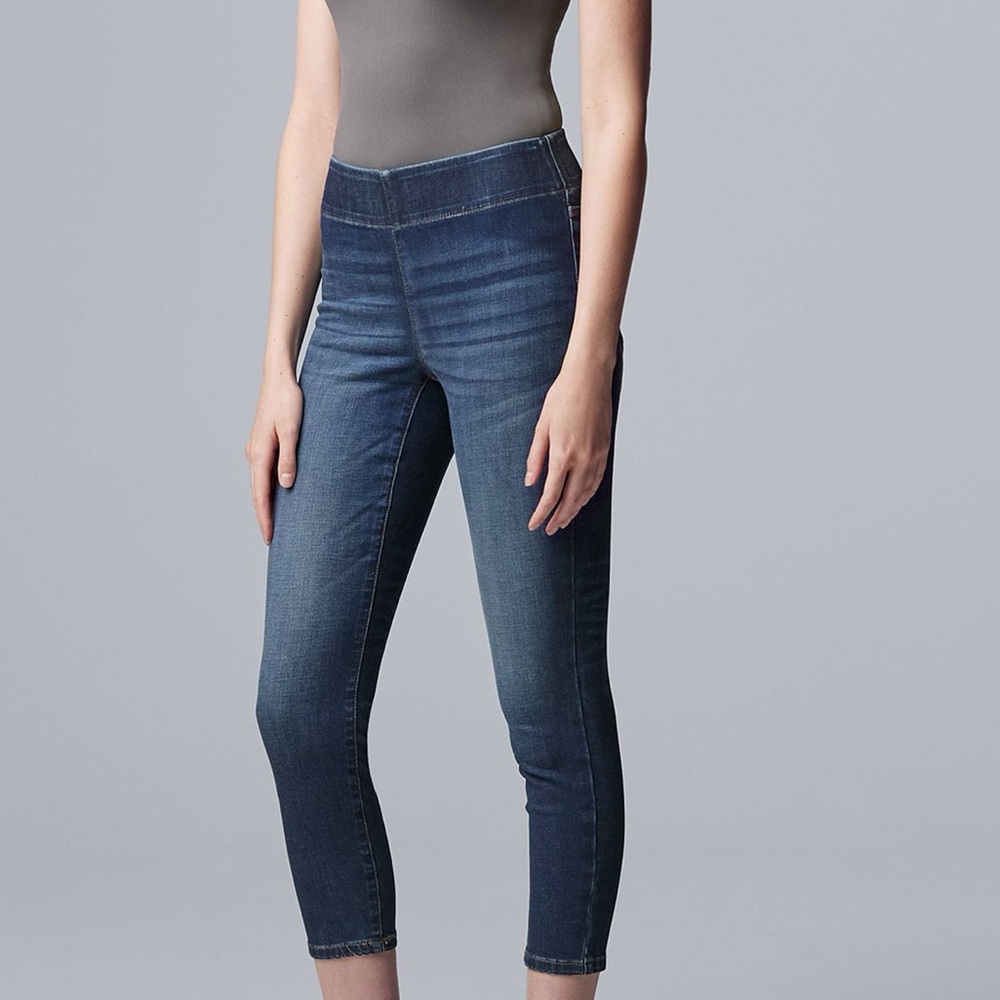 Simply Vera Wang Crop Pull On Jeans